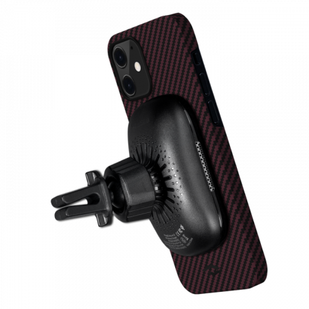 Чехол Pitaka MagEZ Case для iPhone 12 mini 5.4", черно-красный, кевлар (арамид)
