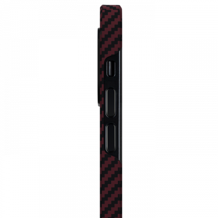 Чехол Pitaka MagEZ Case для iPhone 12/12 Pro 6.1", черно-красный, кевлар (арамид)