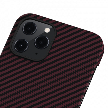 Чехол Pitaka MagEZ Case для iPhone 12/12 Pro 6.1", черно-красный, кевлар (арамид)