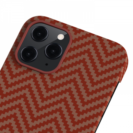 Чехол Pitaka MagEZ Case для iPhone 12/12 Pro 6.1", красно-оранжевый, кевлар (арамид)