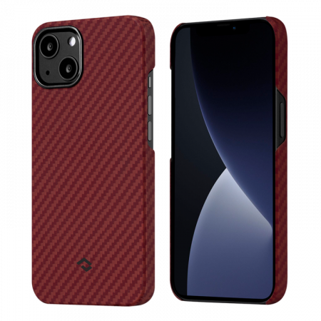 Чехол Pitaka MagEZ Case 2 для iPhone 13 6.1", красный, кевлар (арамид)