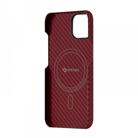Чехол Pitaka MagEZ Case 2 для iPhone 13 mini 5.4", красный, кевлар (арамид)