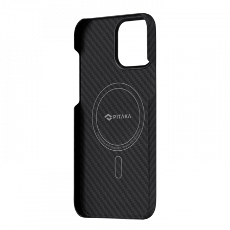 Чехол Pitaka MagEZ Case 2 для iPhone 13 Pro Max 6.7", черно-серый, кевлар (арамид)