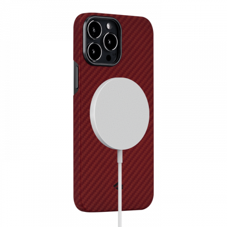 Чехол Pitaka MagEZ Case 2 для iPhone 13 Pro Max 6.7", красный, кевлар (арамид)