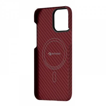 Чехол Pitaka MagEZ Case 2 для iPhone 13 Pro Max 6.7", красный, кевлар (арамид)