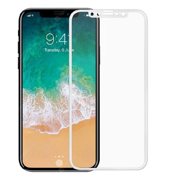 Tempered glass 3D для iPhone XS White