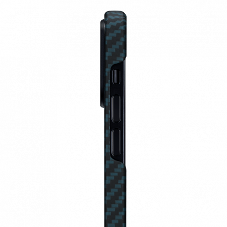 Чехол Pitaka MagEZ Case для iPhone 12 Pro Max 6.7", черно-синий, кевлар (арамид)