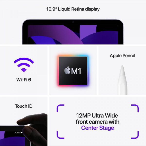 Apple iPad Air 10.9" (2022) 64GB WiFi Purple
