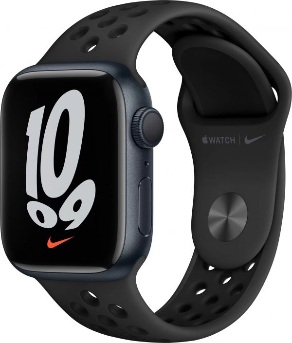 Apple Watch S7 NIKE 45mm Midnight Aluminum Case / Anthracite/Black Nike Sport Band