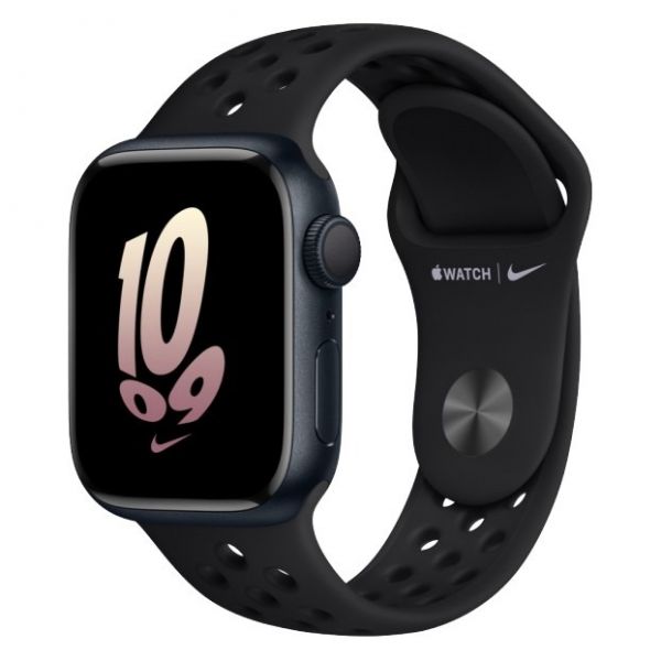 Apple Watch Series 8 41mm Midnight Aluminum Case with Black/Black Nike Sport Band