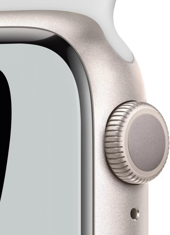 Apple Watch S7 NIKE 45mm Starlight Aluminum Case / Platinum/Black Nike Sport Band