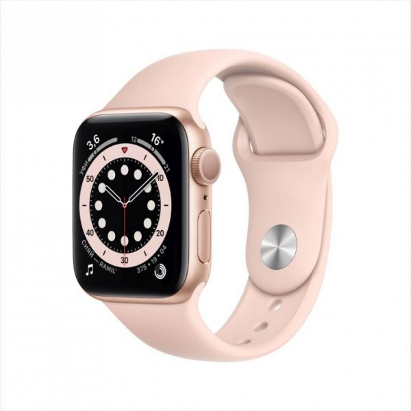 Apple Watch S6 44mm Gold Aluminum Case / Pink Sand Sport Band