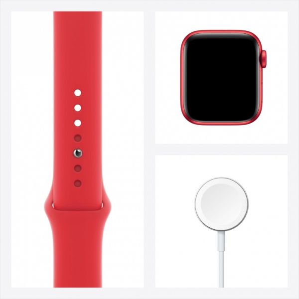Apple Watch S6 40mm Red Aluminum Case / Red Sport Band