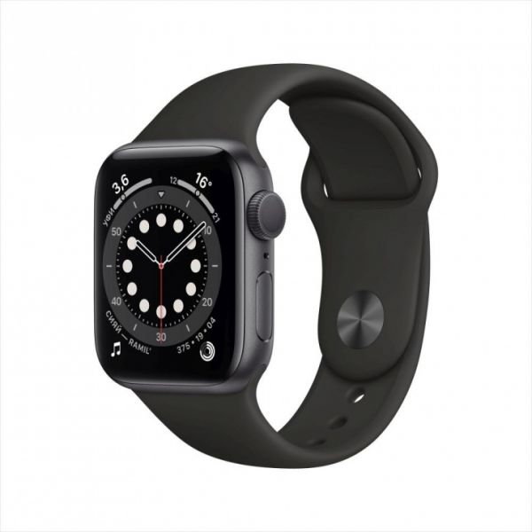 Apple Watch S6 40mm Space Gray Aluminum Case/ Black Sport Band