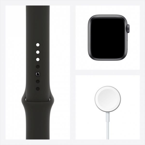 Apple Watch SE 40mm Space Gray Aluminum Case / Black Sport Band