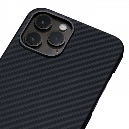 Чехол Pitaka MagEZ Case для iPhone 12 Pro Max 6.7", черно-серый, кевлар (арамид)