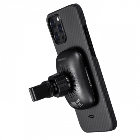 Чехол Pitaka MagEZ Case для iPhone 12 Pro Max 6.7", черно-серый, кевлар (арамид)