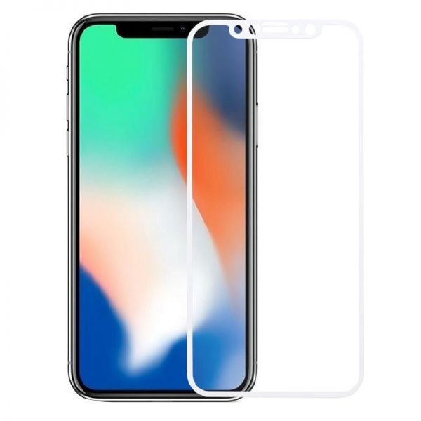 Tempered glass Rinbo 3D для iPhone X White