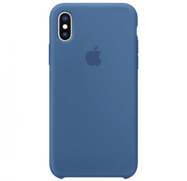Silicone Case iPhone X/XS Gray Blue